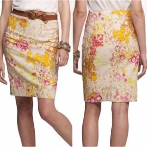 J. Crew Sunshine Peony Floral Pencil Skirt - 4